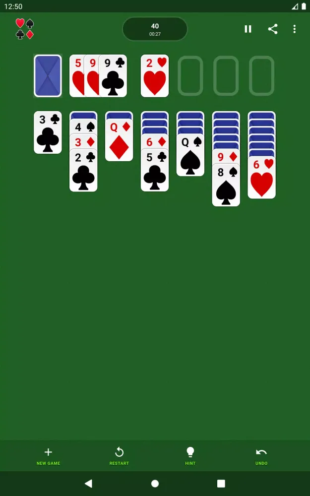 Screenshot di Solitaire