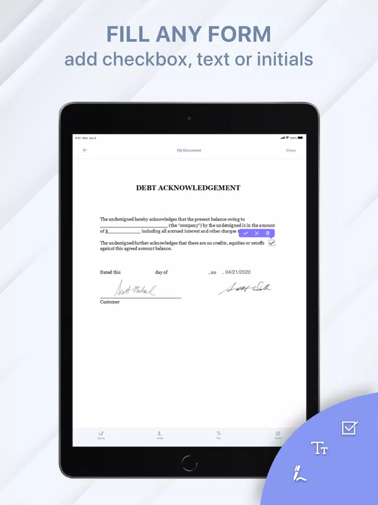 Capturas de tela do FastSign: Doc Fill & Sign iPad 