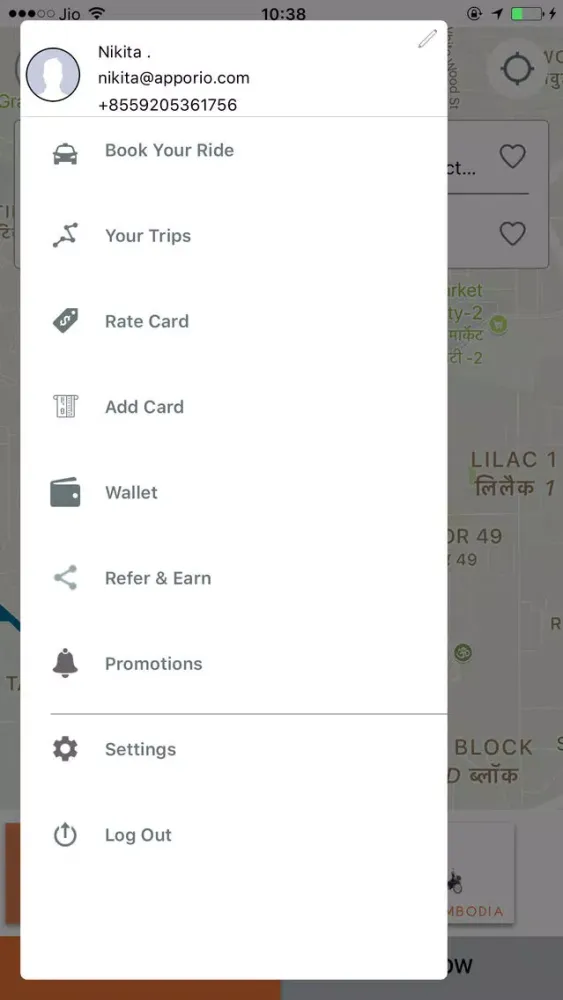 Ảnh chụp màn hình của FastApp Taxi