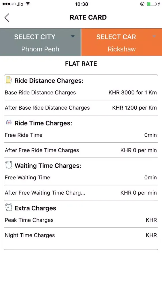 Ảnh chụp màn hình của FastApp Taxi