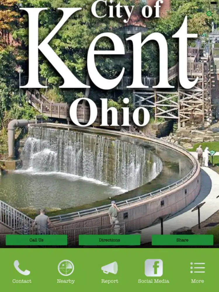 Tangkapan layar City of Kent Ohio iPad 