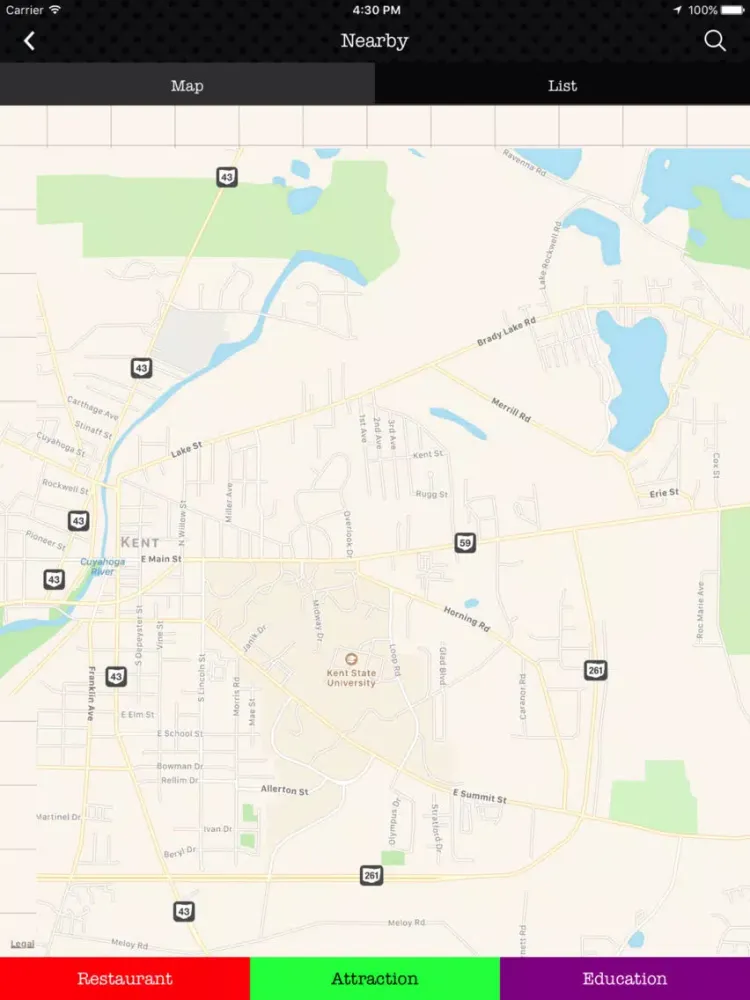 Tangkapan layar City of Kent Ohio iPad 