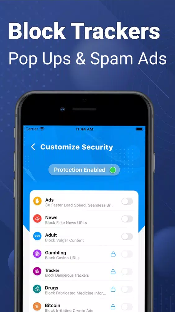 VPN Shield + Safari AD Blocker 스크린샷