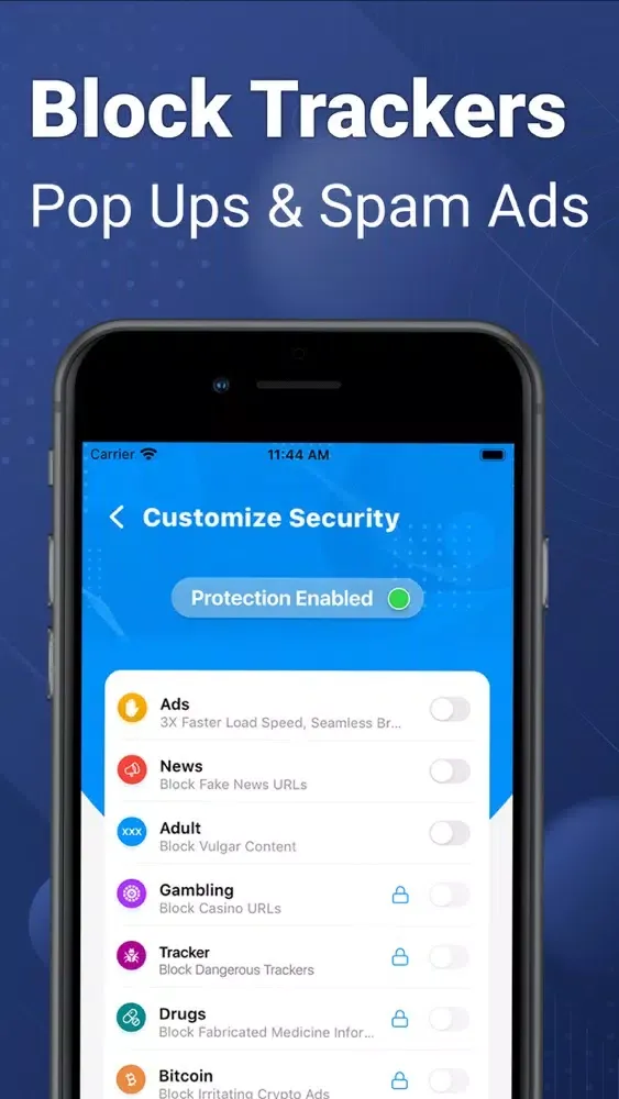 تصاویر VPN Shield + Safari AD Blocker
