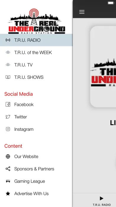 The Real Underground Radio スクリーンショット