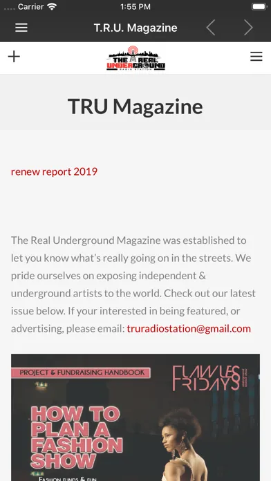 The Real Underground Radio スクリーンショット