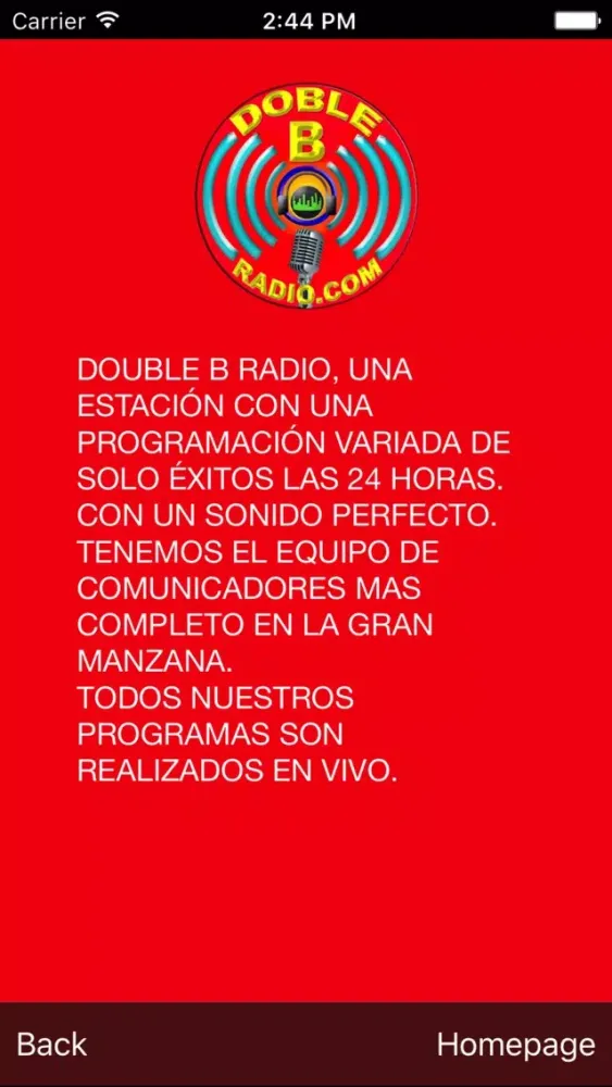 Tangkapan layar Doble B Radio