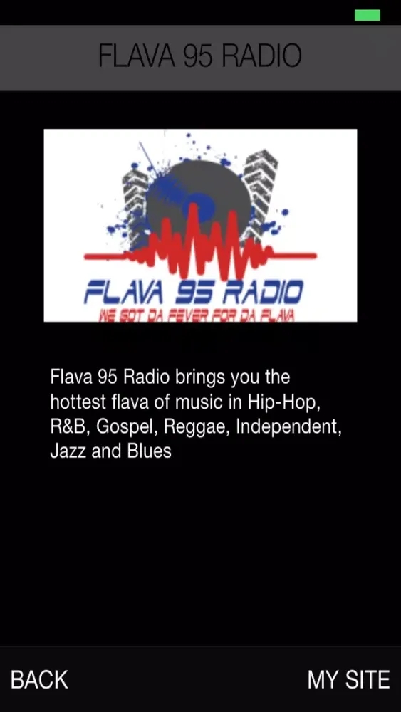 Ảnh chụp màn hình của FLAVA 95 RADIO
