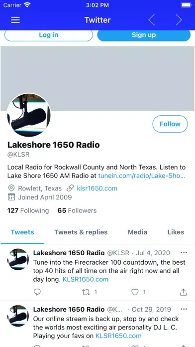 KLSR 1650 Lake Shore Radio स्क्रीनशॉट