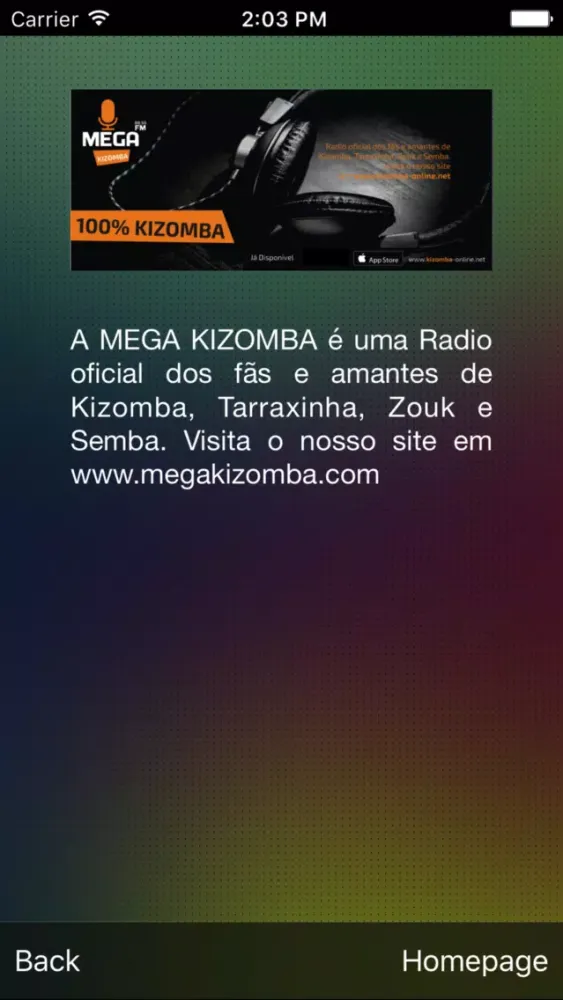 Screenshot di Mega Kizomba ( Maputo )
