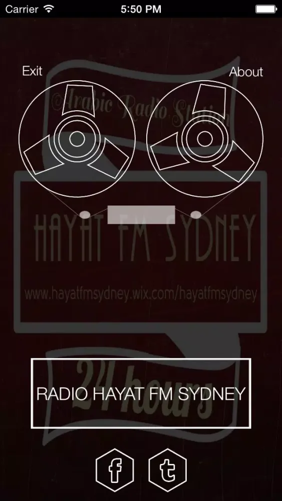 Ảnh chụp màn hình của RADIO HAYAT FM SYDNEY