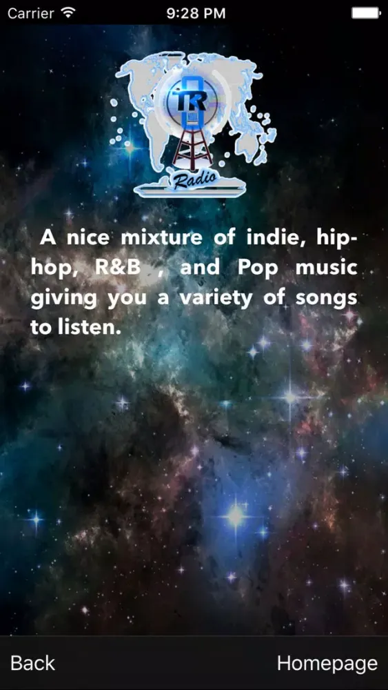 Capturas de tela do Tr3 Radio