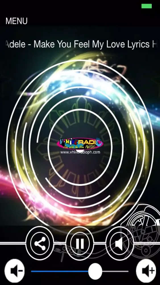 Screenshot di V-Hive Radio Philippines