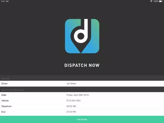 Captures d'écran de Dispatch Now iPad 