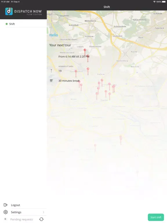 Tangkapan layar DISPATCH NOW FLOW EDITION iPad 