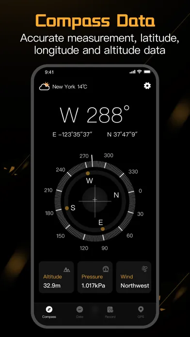 compass-latitude and longitude スクリーンショット
