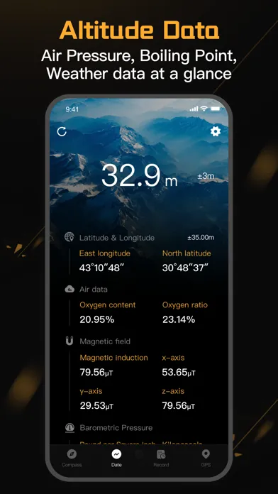 compass-latitude and longitude スクリーンショット