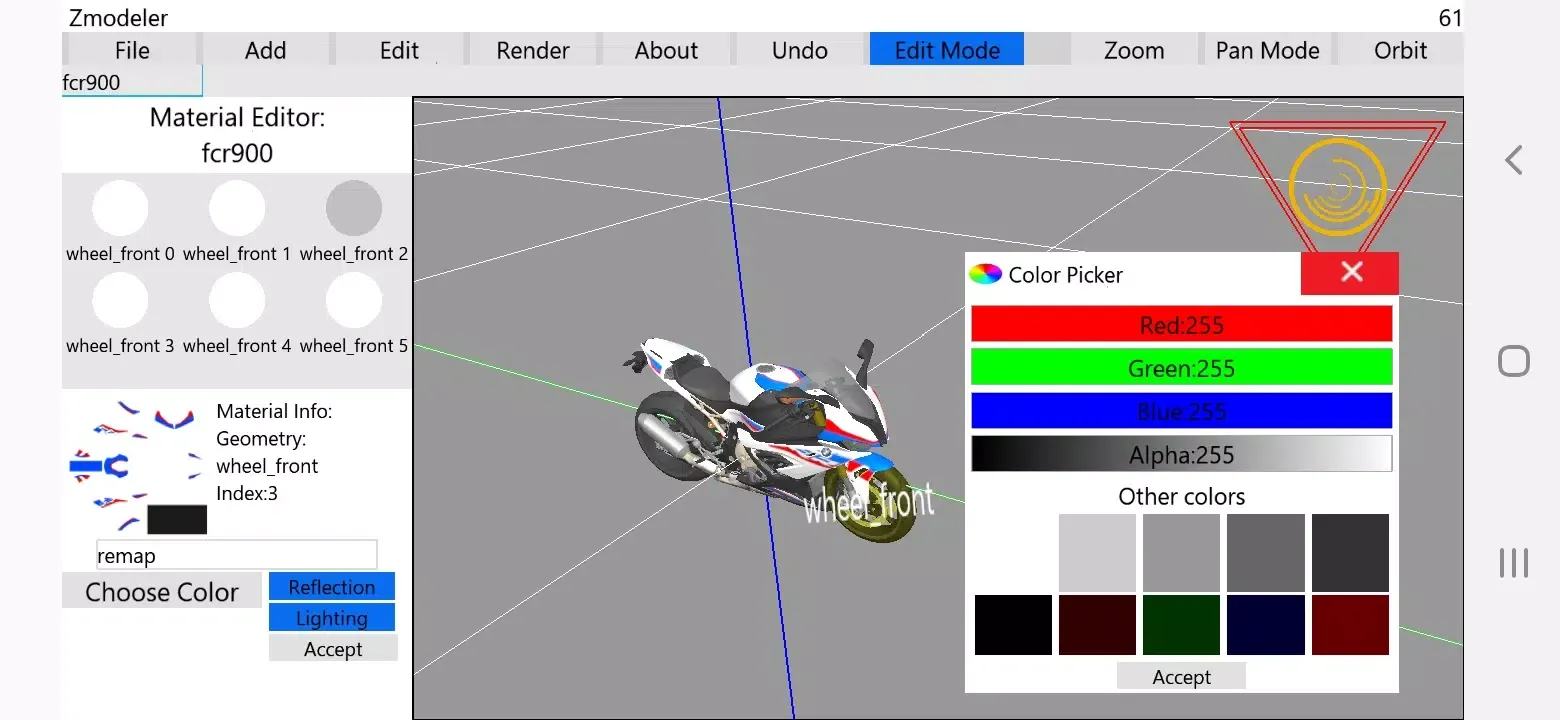 Скриншоты ZModeler for Android