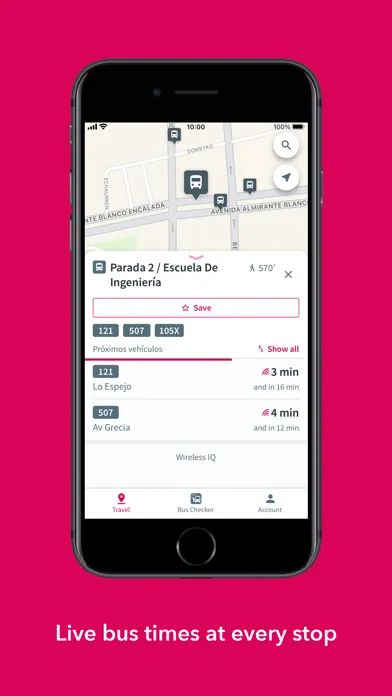 Screenshot di Santiago Bus Checker