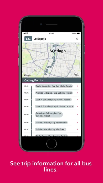 Screenshot di Santiago Bus Checker