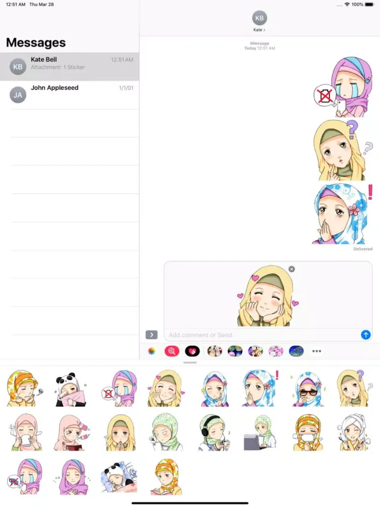 Capturas de pantalla de Hijab Islamic Girls Stickers iPad 