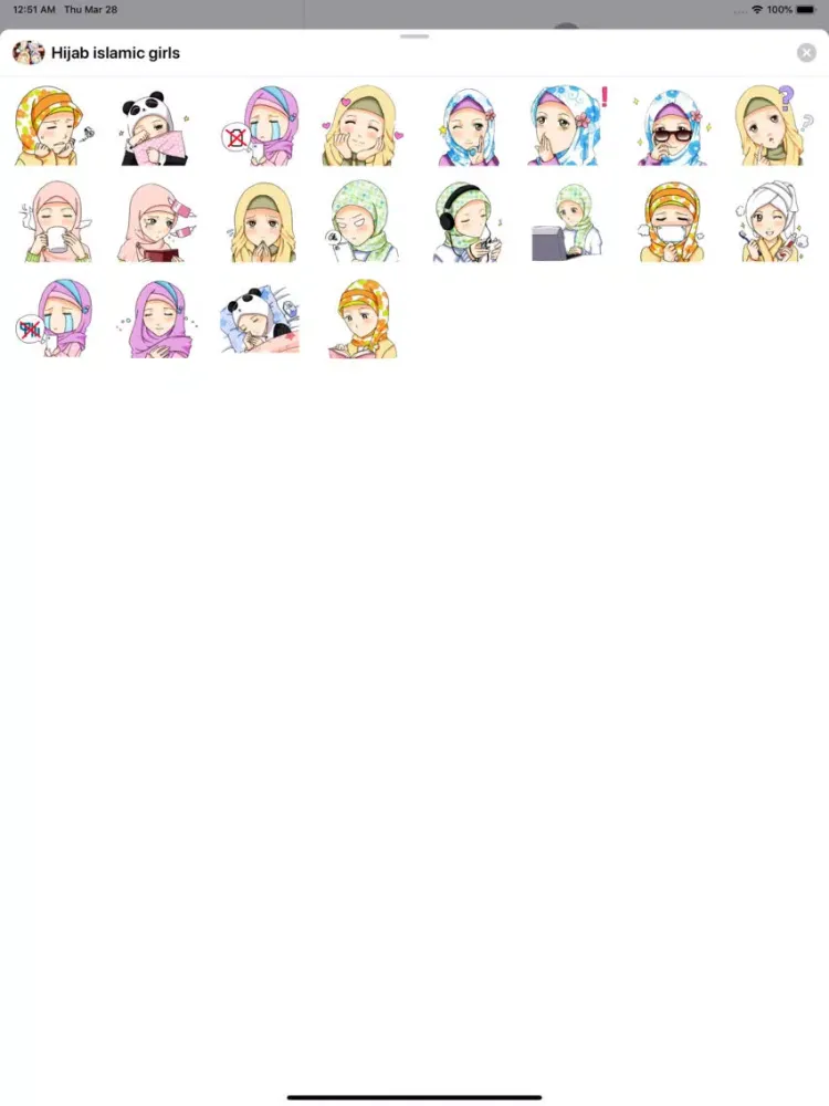 Capturas de pantalla de Hijab Islamic Girls Stickers iPad 