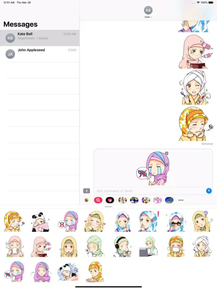 Capturas de pantalla de Hijab Islamic Girls Stickers iPad 