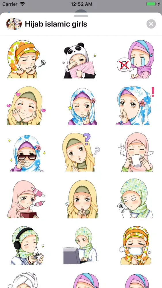 Capturas de pantalla de Hijab Islamic Girls Stickers