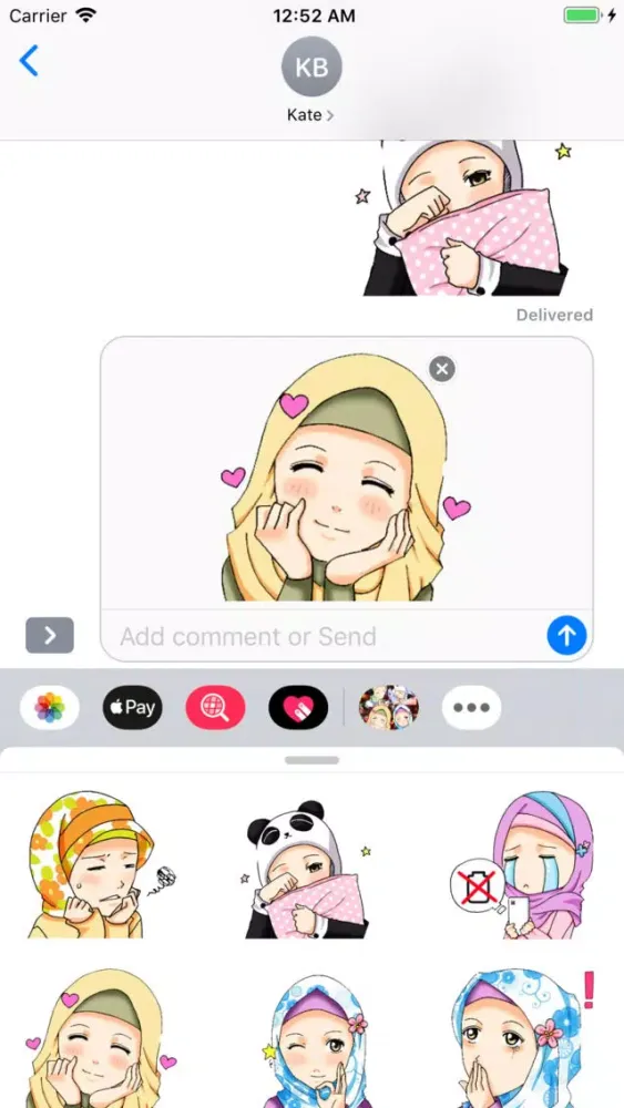 Capturas de pantalla de Hijab Islamic Girls Stickers