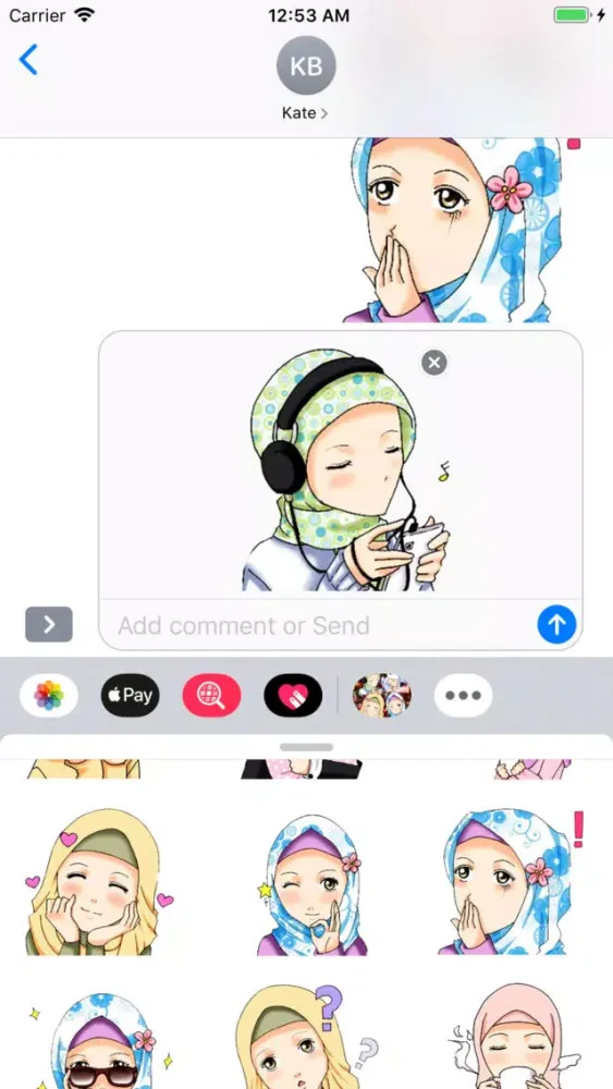 Capturas de pantalla de Hijab Islamic Girls Stickers