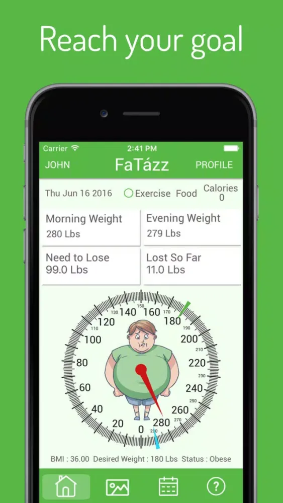 Fatazz – Weight Loss Motivation Program Calorie Counter & Diet Exercise Tracker Helps to Lose Weight Ekran Görüntüleri