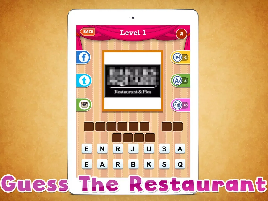 ภาพหน้าจอของ Guess The Restaurant Trivia Quiz - What’s The Restaurant Pics Guess And solve words It!!! iPad 