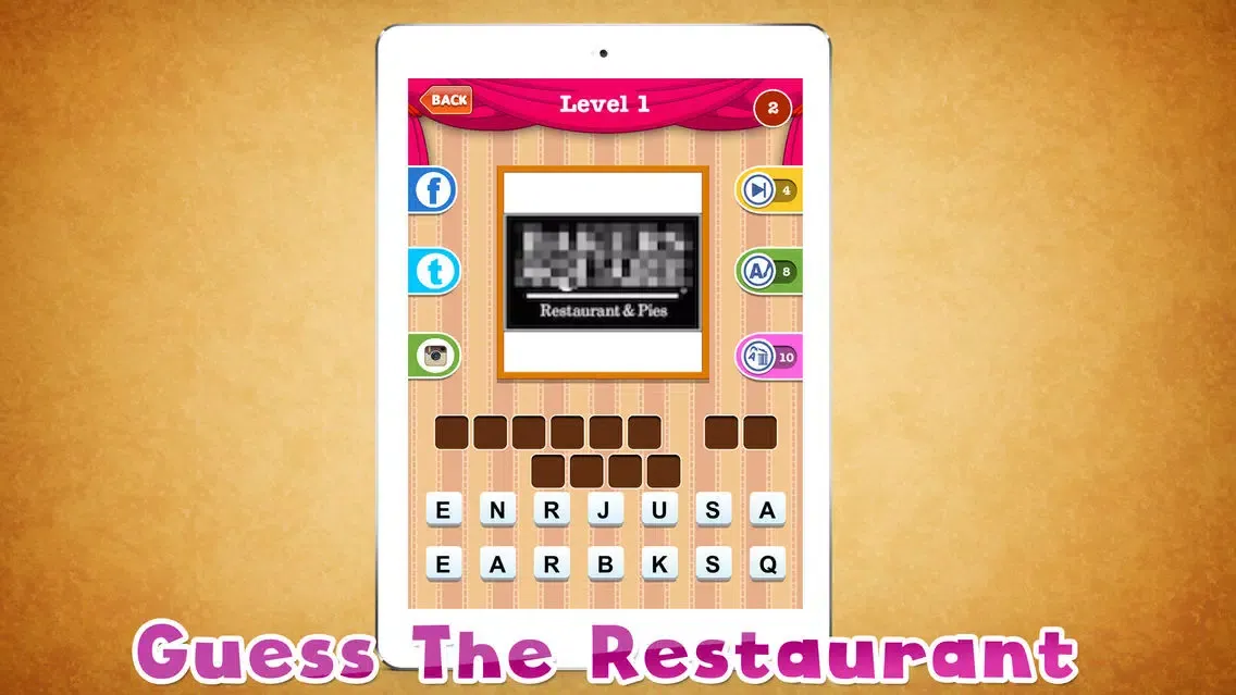 ภาพหน้าจอของ Guess The Restaurant Trivia Quiz - What’s The Restaurant Pics Guess And solve words It!!!