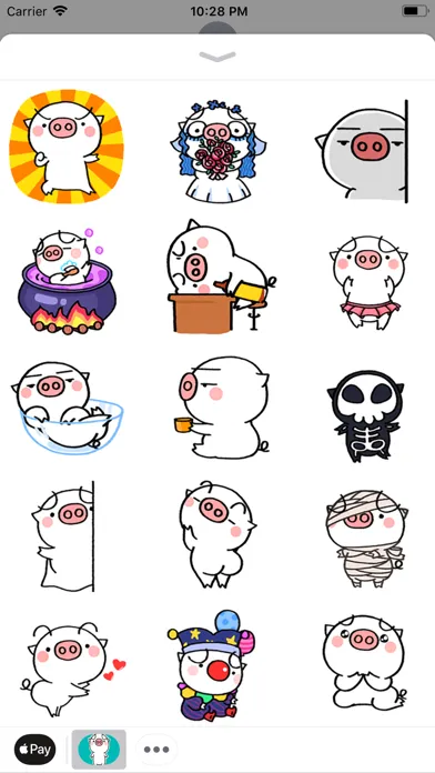 Tangkapan layar Fatty Pig Stickers