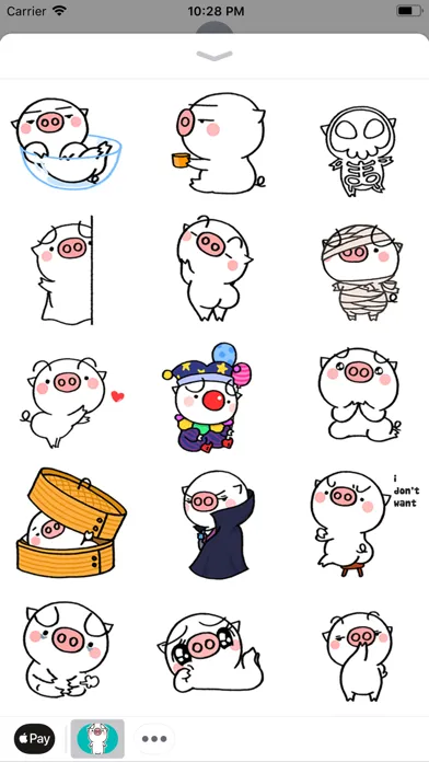 Tangkapan layar Fatty Pig Stickers
