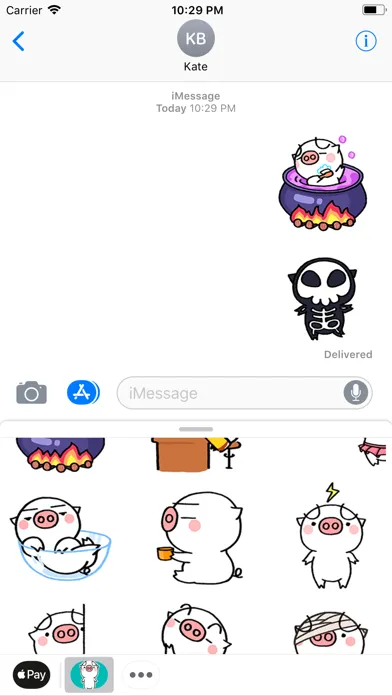 Tangkapan layar Fatty Pig Stickers