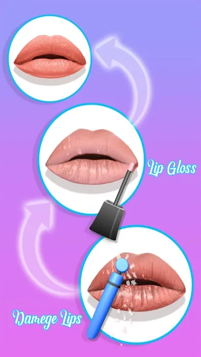 ภาพหน้าจอของ Lips Done! Satisfying Lip Art