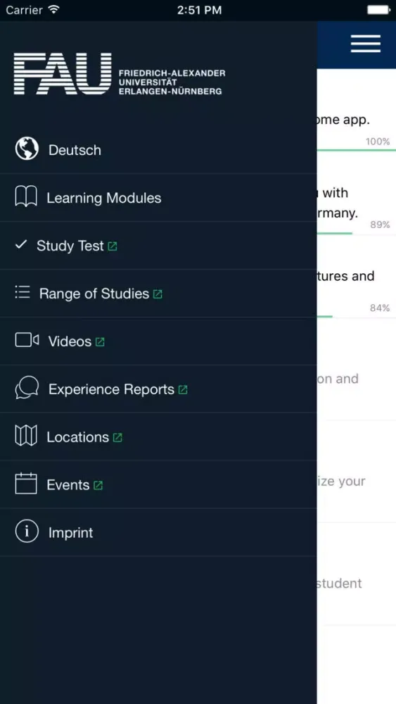 FAU Welcome Screenshots