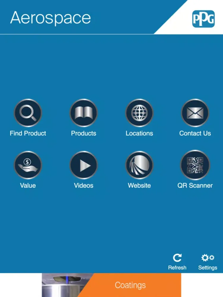 Zrzuty ekranu PPG Aerospace iPad 