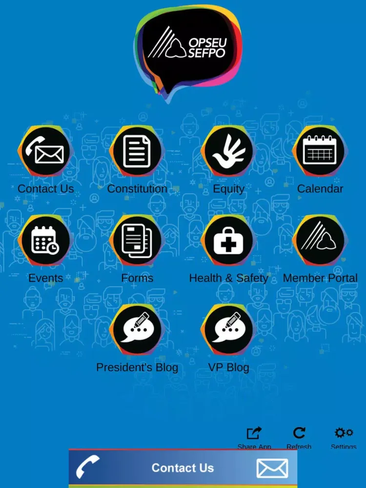 Скриншоты OPSEU/SEFPO iPad 