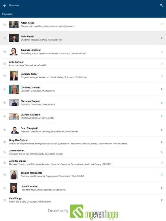 WorkSafeNB Conference iPad 应用截图