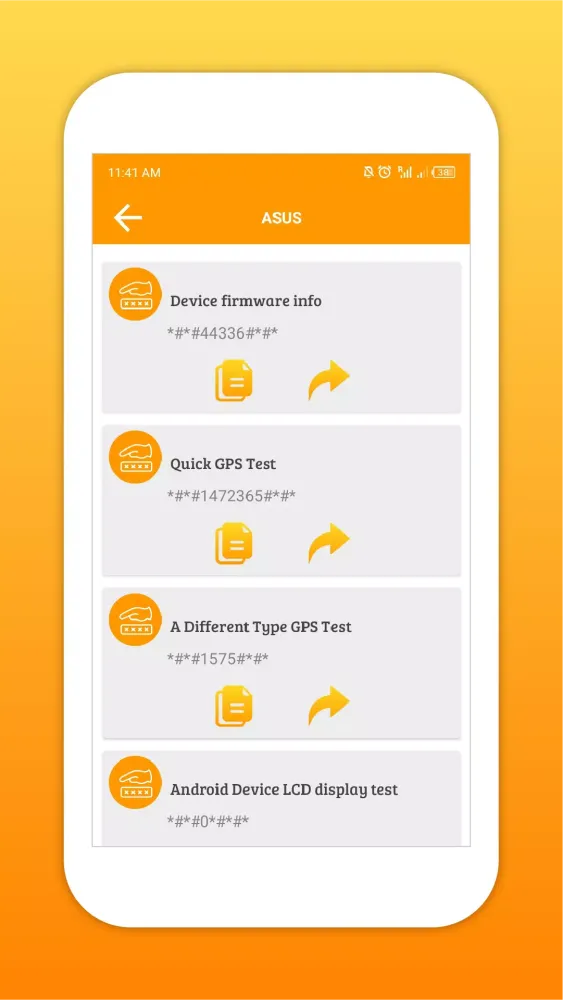 Tangkapan layar Mobile Codes