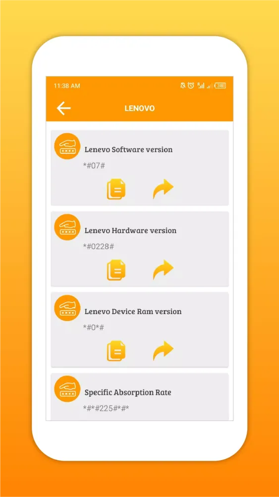 Tangkapan layar Mobile Codes