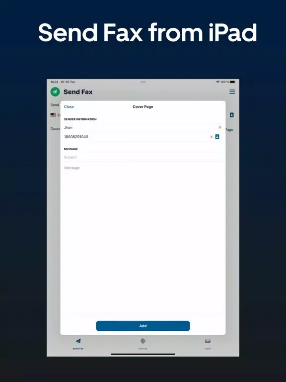 FAX + Send & Receive FAXs iPad  Screenshots