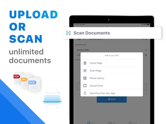 صور Fax App to Send Documents iPad 