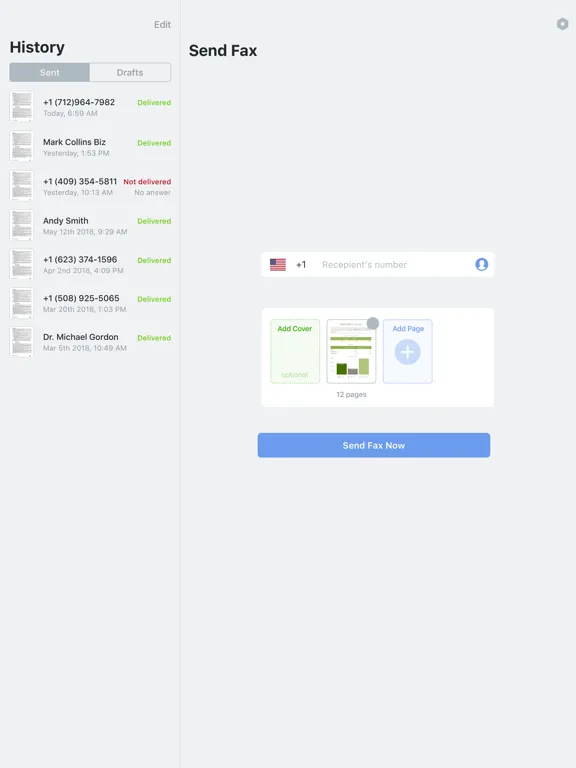 Zrzuty ekranu Fax It: Faxing App iPad 