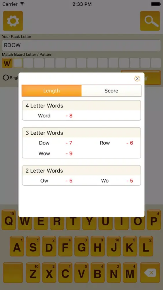 Captures d'écran de Word Hint