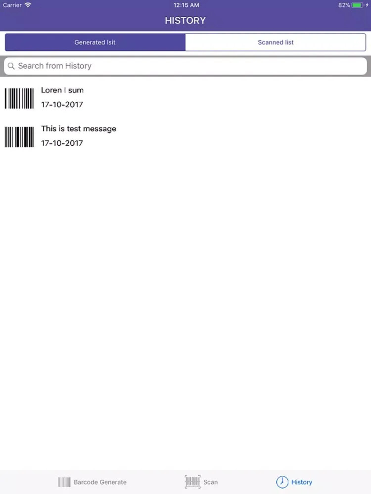 Bar Code Reader Kit iPad  স্ক্রিনশট