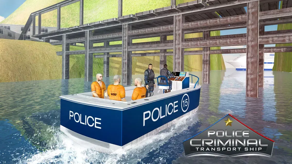 Captures d'écran de Police Criminal Transport Ship: Prison Coast Guard