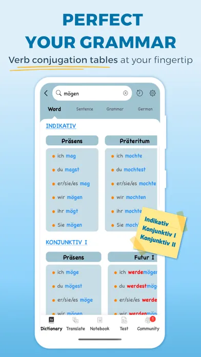 Faztaa German Dictionary Ekran Görüntüleri